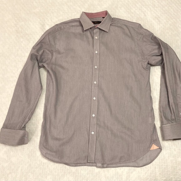 Ben Sherman Men’s Dress Shirt, French Cuffs, 15.5, thin blue/red stripes - Picture 1 of 6